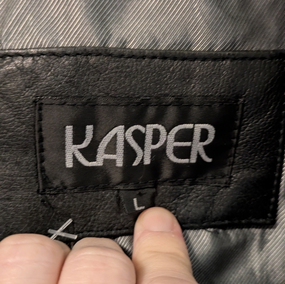 Kasper Leather Military Field Jacket - Picture 13 of 13